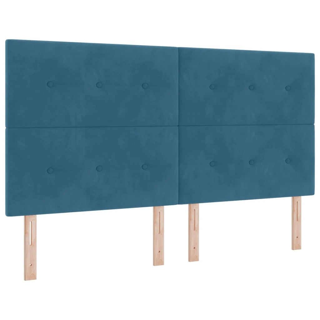 Letto ottomano con materasso Blu Scuro 180 x 200 cm Velluto 3457741