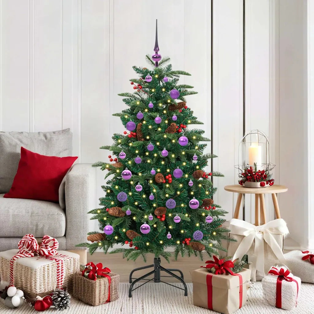 Albero di Natale artificiale con 150 LED Verde 150 cm 3395547