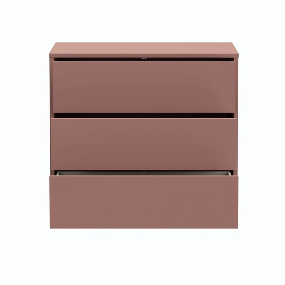 Cassettiera Medea 3 cassetti in colore terracotta