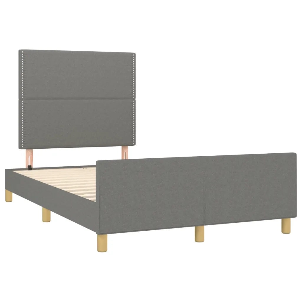 Giroletto senza Materasso Grigio Scuro 120x190 cm in Tessuto