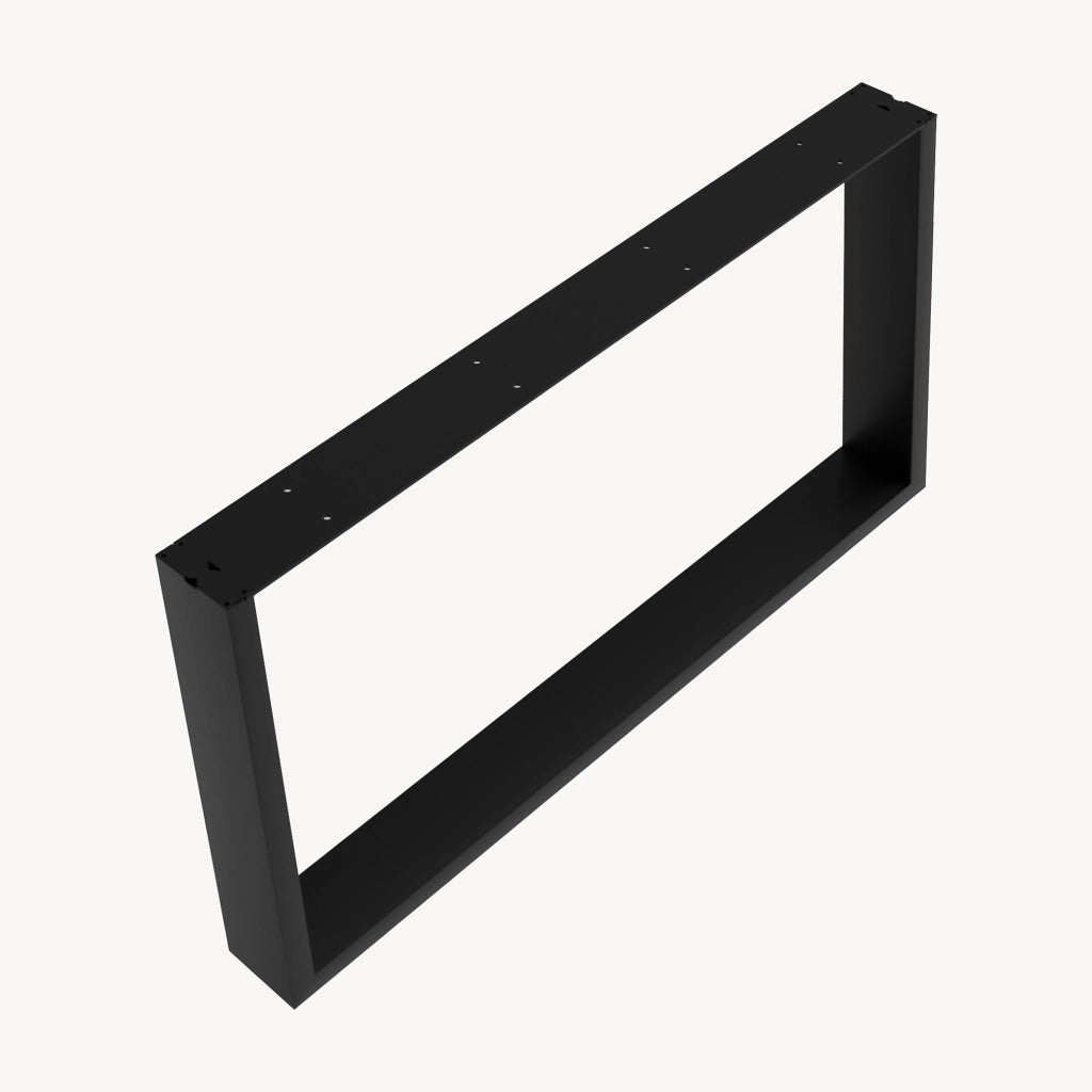 Set di 2 Gambe Rettangolari 'Makers' in Acciaio per Mobili Fai da Te (LxA) 66 x 40 cm Nero [en.casa]