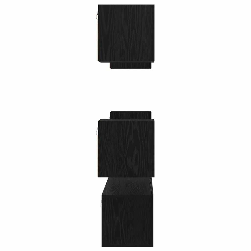vidaXL Set mobile TV 6 pcs Rovere nero Media 120 x 30 x 30 cm