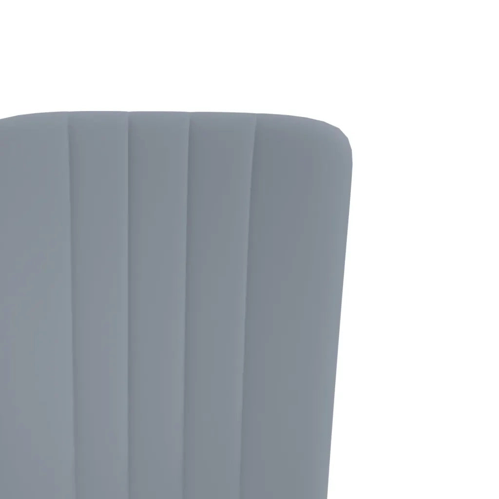 Sedie da Pranzo 4 pz Grigio Chiaro in Velluto 326104