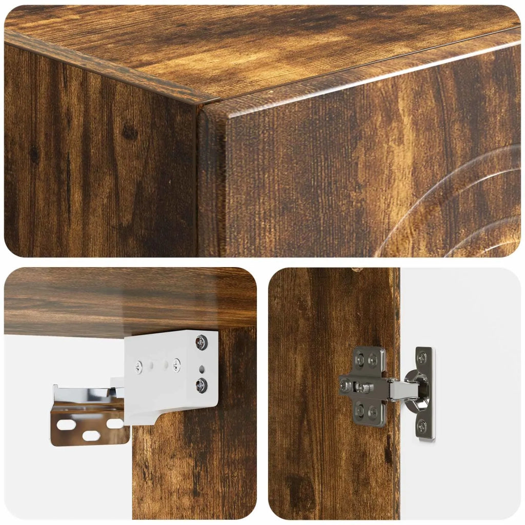 Mobiletto a muro Rovere Fumo 33 x 34,5 x 90 cm 898080
