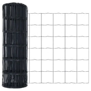 Recinzione da Giardino | Recinzione Euro Grigio 0,4 x 10 m Ferro rivestito in PVC