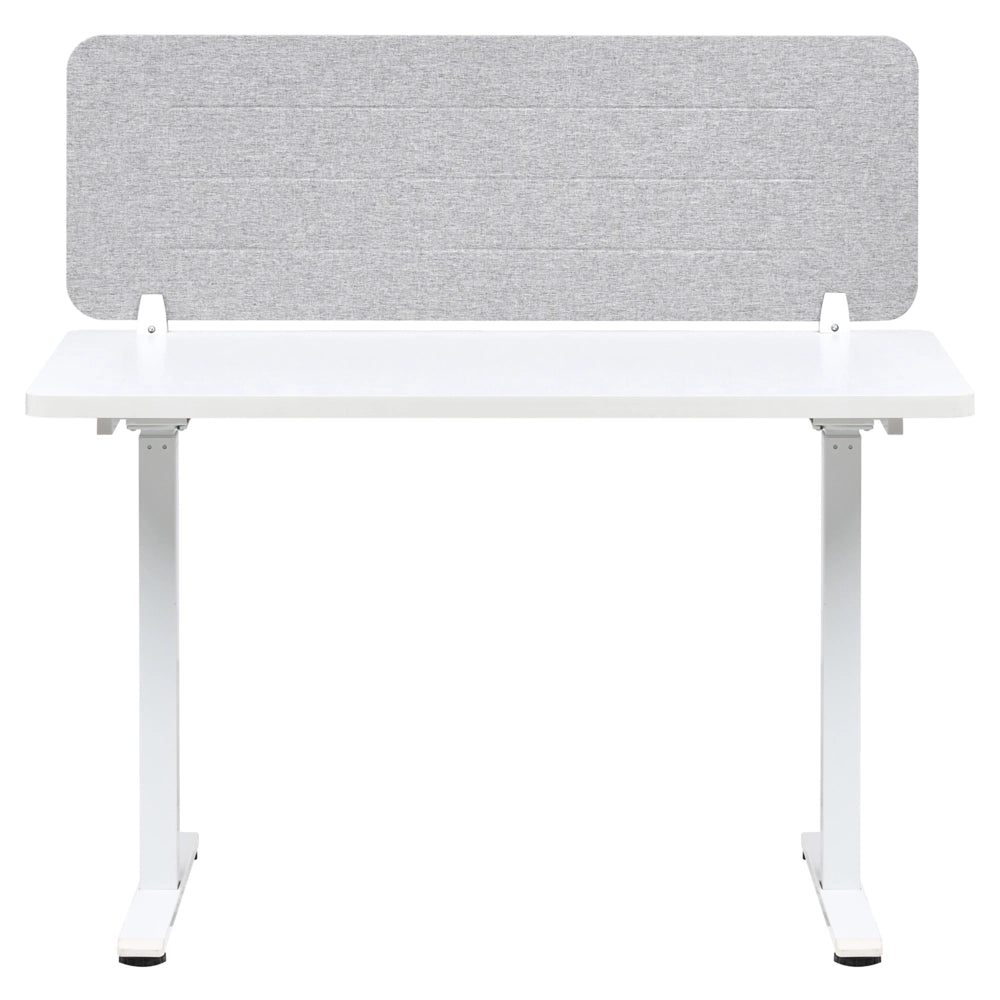 Pannello divisorio Grigio Chiaro Copertura in tessuto 120 x 40 cm Schermo acustico Morsetti di montaggio modulari Casa Ufficio