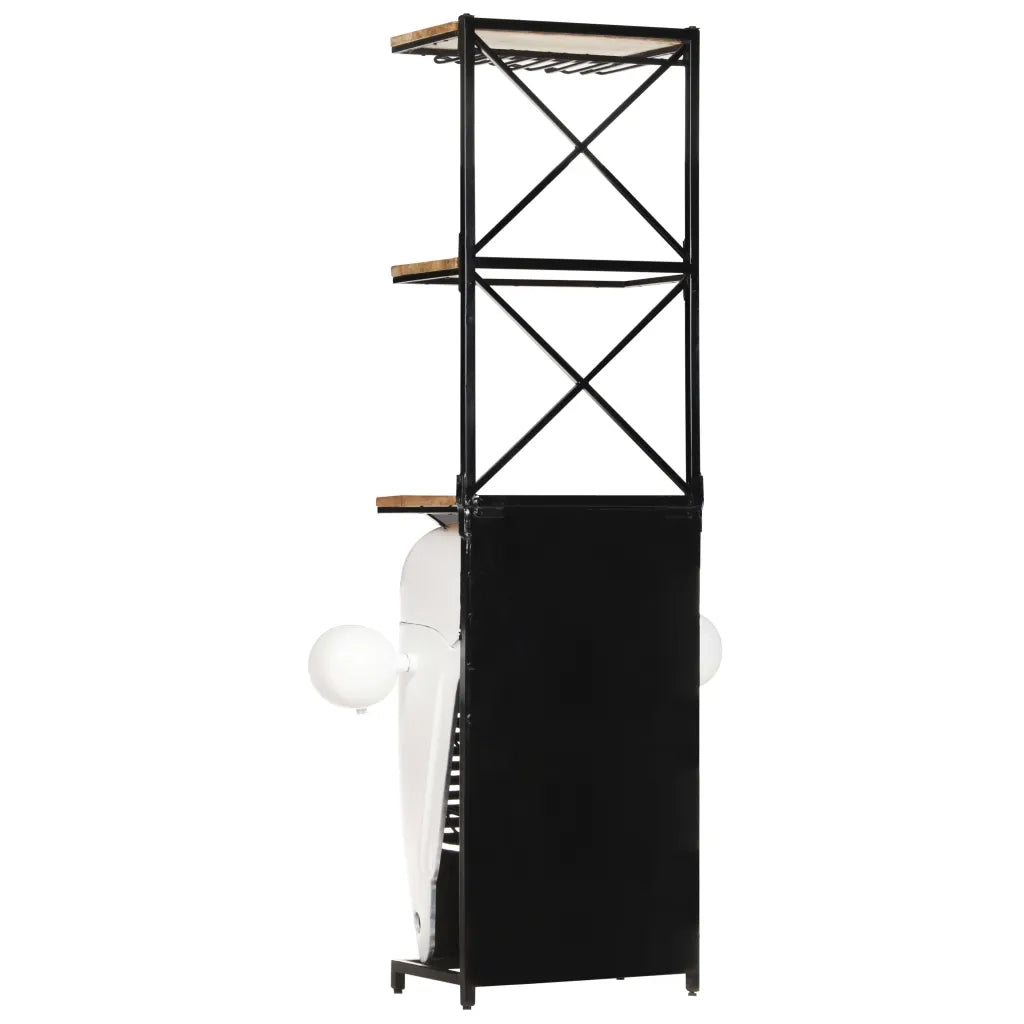 Cantinetta per Vini a Trattore Bianca 49x31x172 cm Mango Grezzo 320487