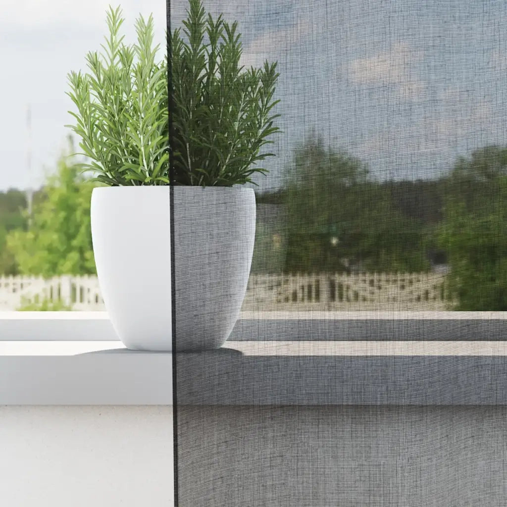 Tende in Voile con Tasche per Aste 2 pz Nero
