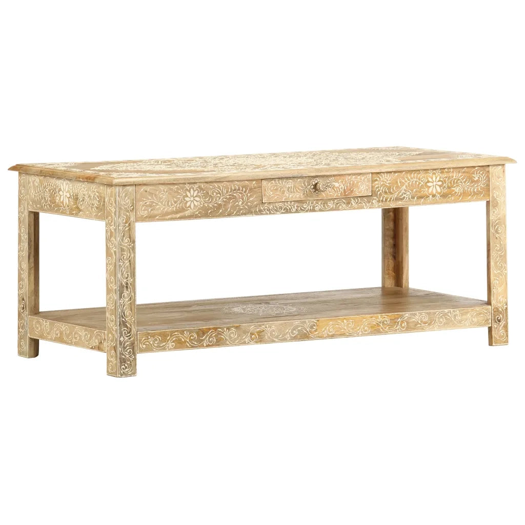 Tavolino da CaffÃ¨ 110x50x45 cm Massello di Mango Dipinto a Mano cod mxl 63398