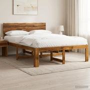 Letto matrimoniale con testiera ROSTOCK Naturale 160 x 200 cm 3405432