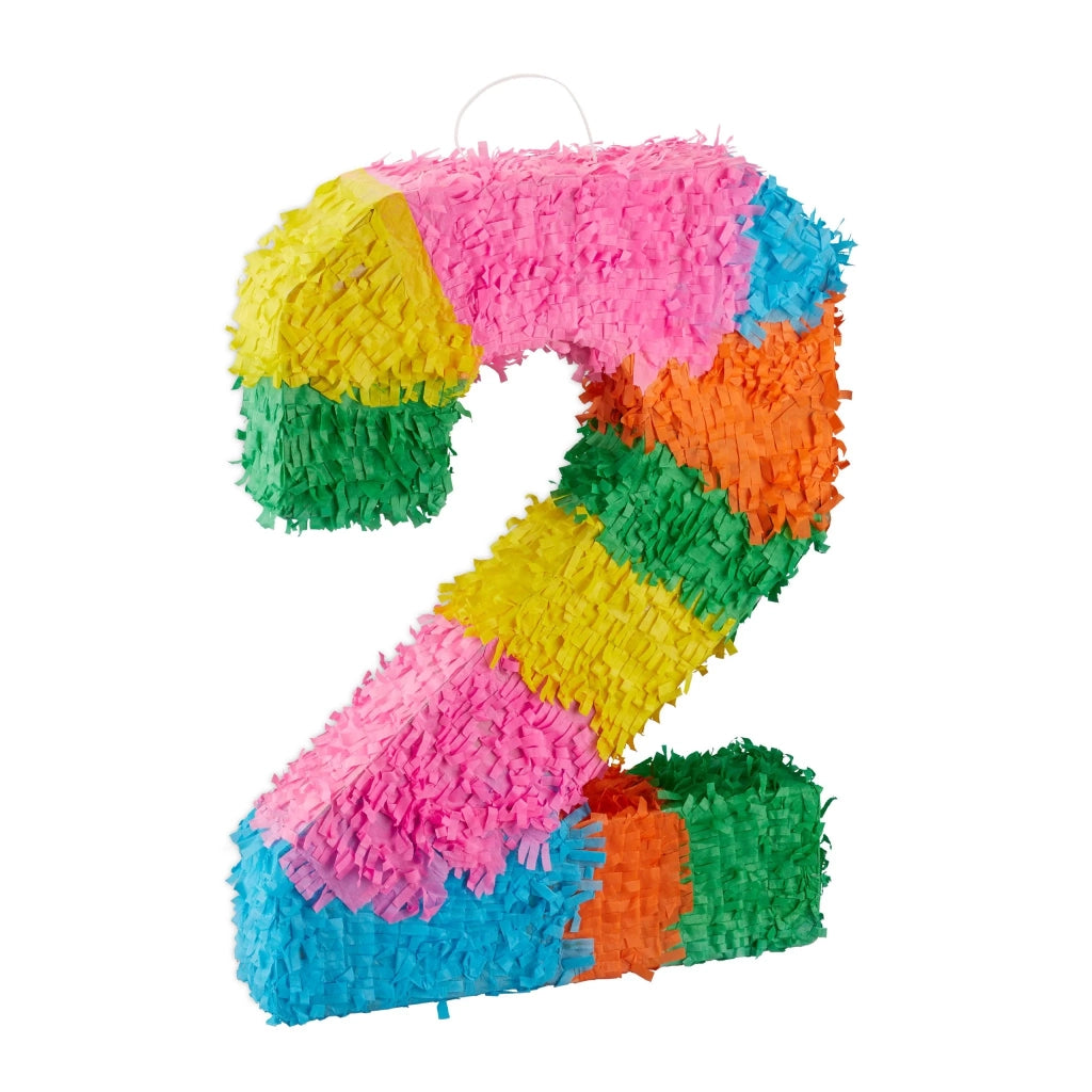 Pignatta a numero decorativa da appendere per compleanno 50,5 x 35,5 x 7,5 cm in carta multicolore 13_0006882
