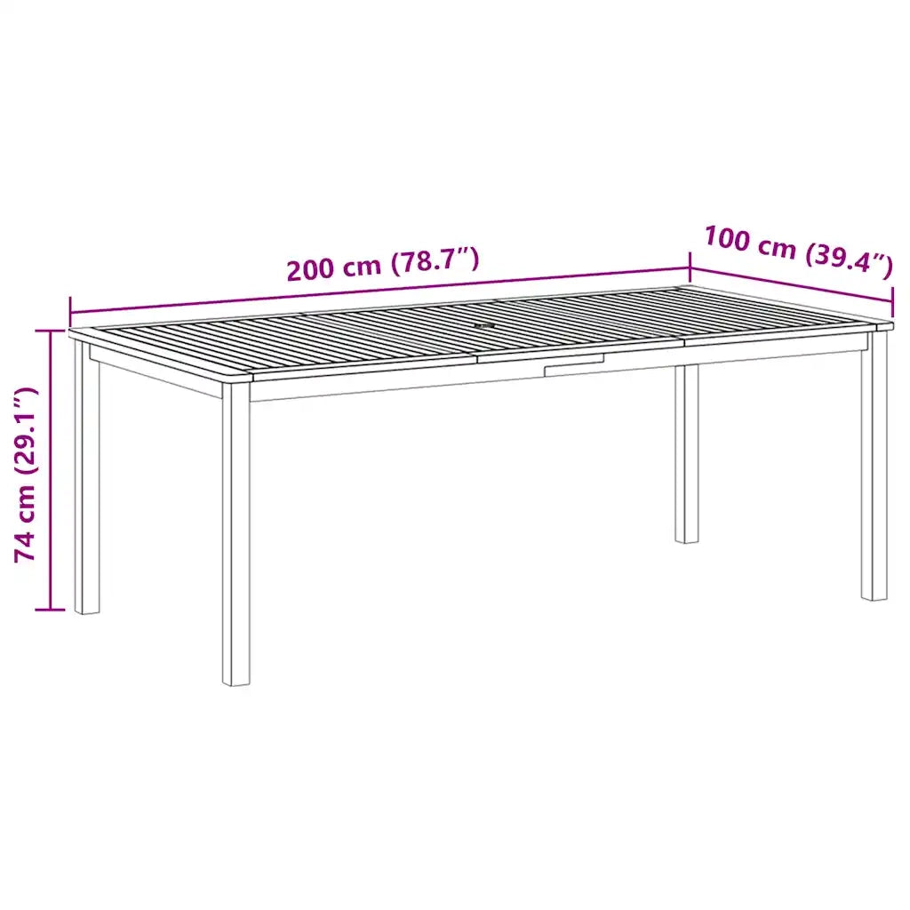 Set da Pranzo da Giardino 9 pz Nero 3067902