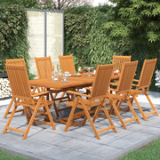Set Mobili da Pranzo per Giardino 9 pz Legno Massello di Acacia 160-240 cm 3079642