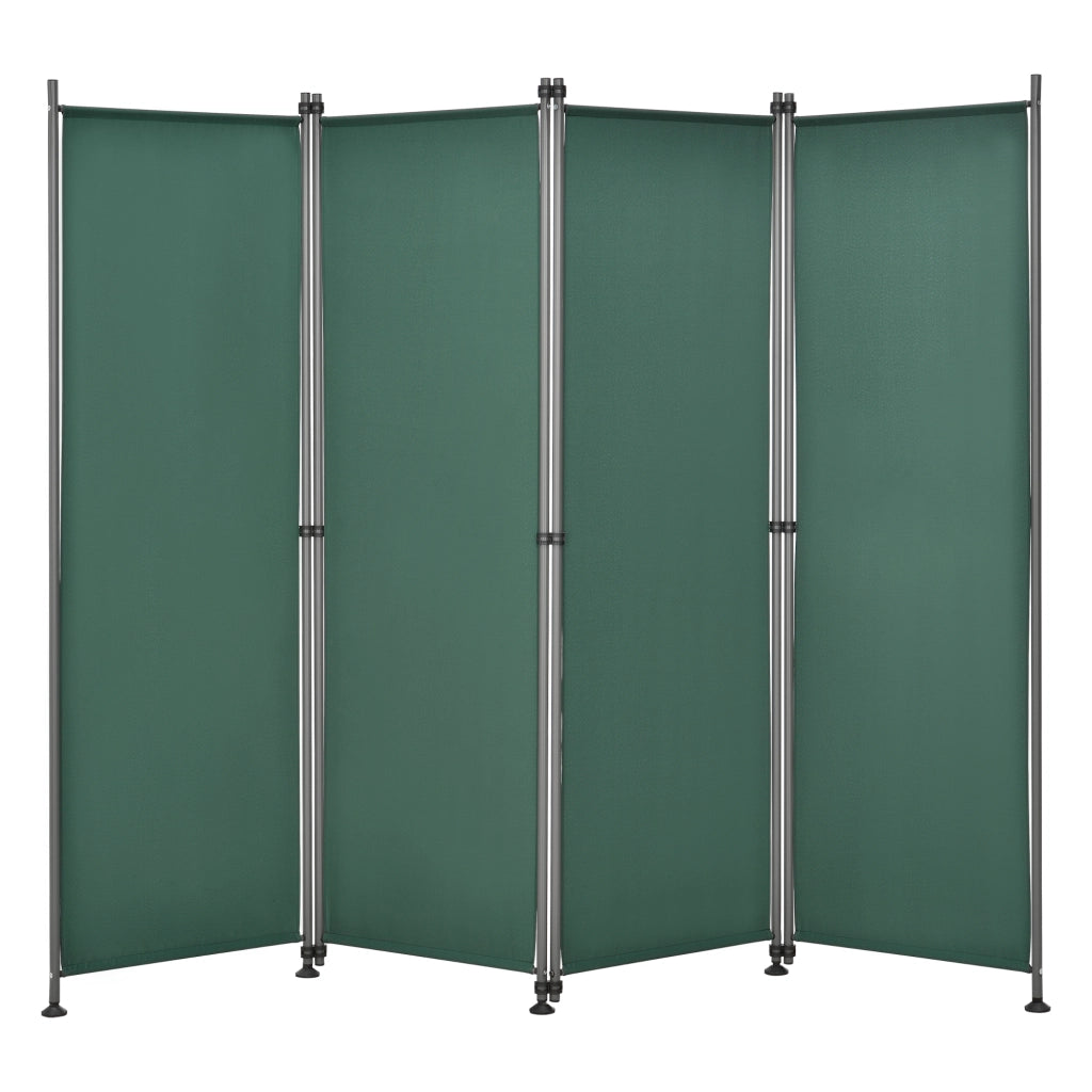 Paravento Modica a 4 Pannelli Parete Divisorio con Struttura Pieghevole (AxL) 170x215 cm - Verde Scuro pro.tec