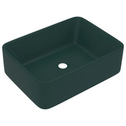 Lavandino-Lavello Luxury Verde Scuro Opaco 41x30x12 cm in Ceramica