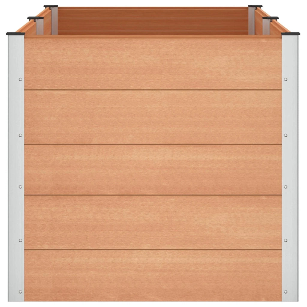 Letto rialzato da giardino Marrone 200 x 100 x 91 cm alluminio 42039007