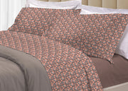 Completo Lenzuola Letto 100% Cotone Made Italy 3027 Disegno Provenza - Singolo - Marrone