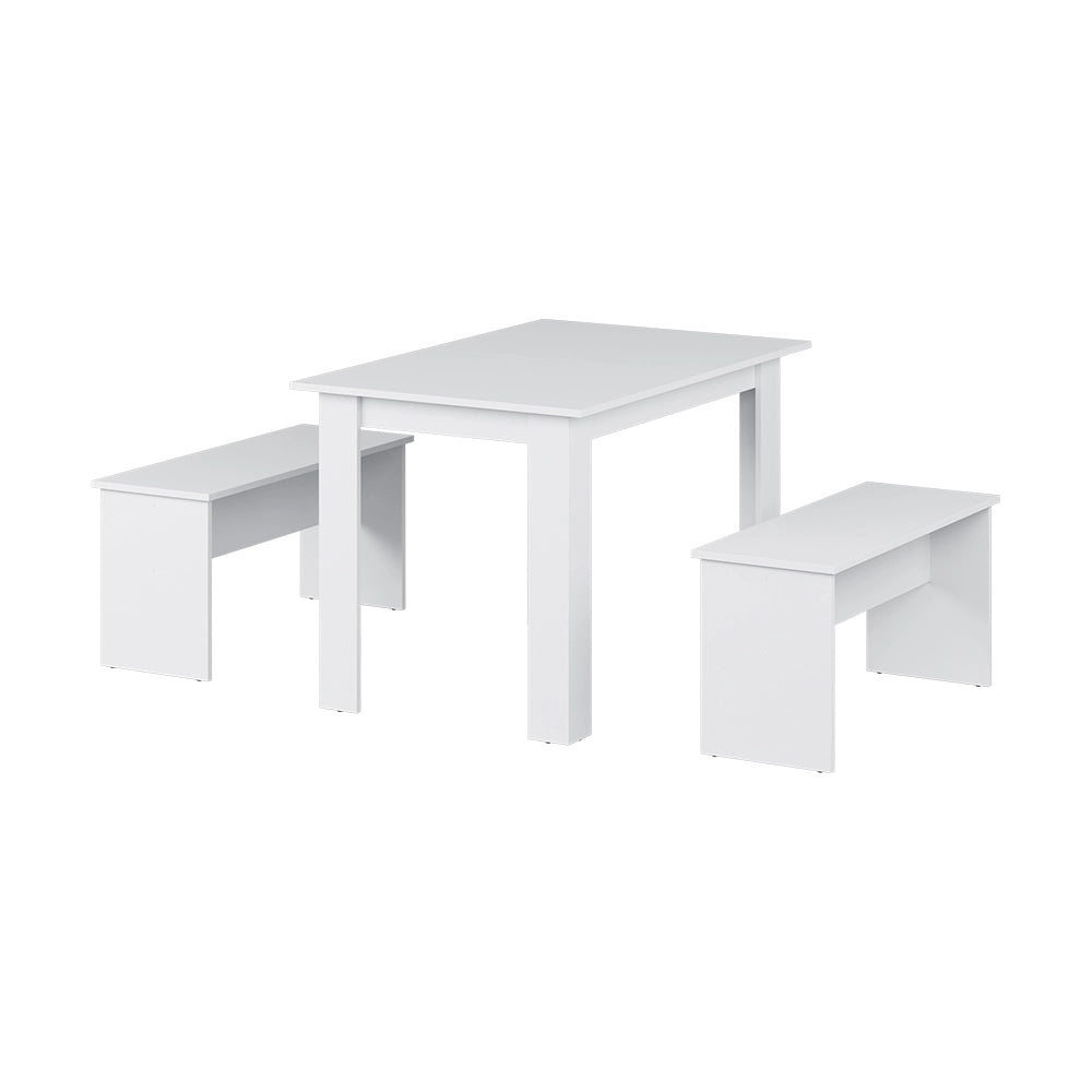 Vicco Set di tavoli da pranzo Bianco 112 x 73.6 cm con 2 panche