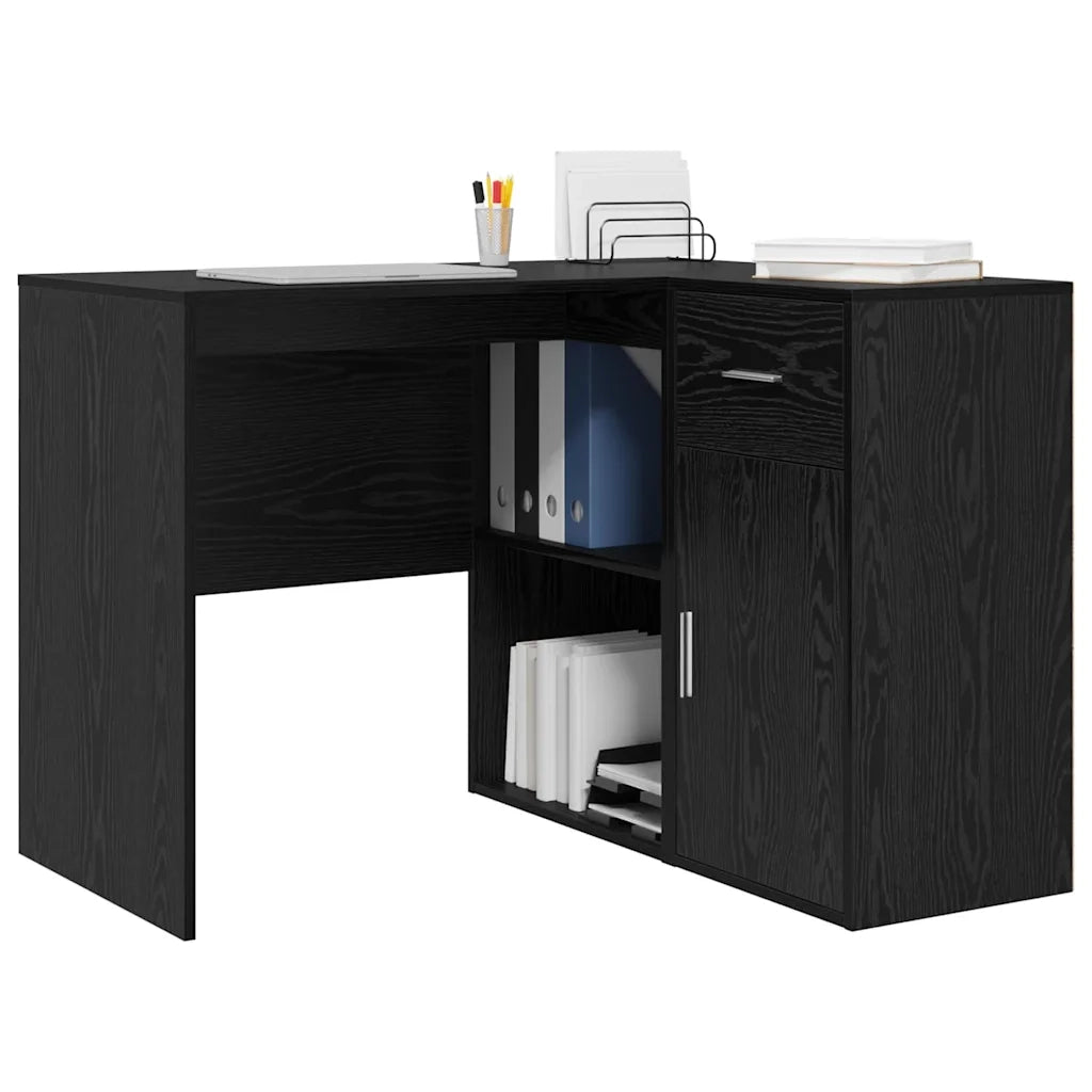Scrivania ad angolo con cassetto Rovere Nero 102 x 88 x 75 cm 3337274