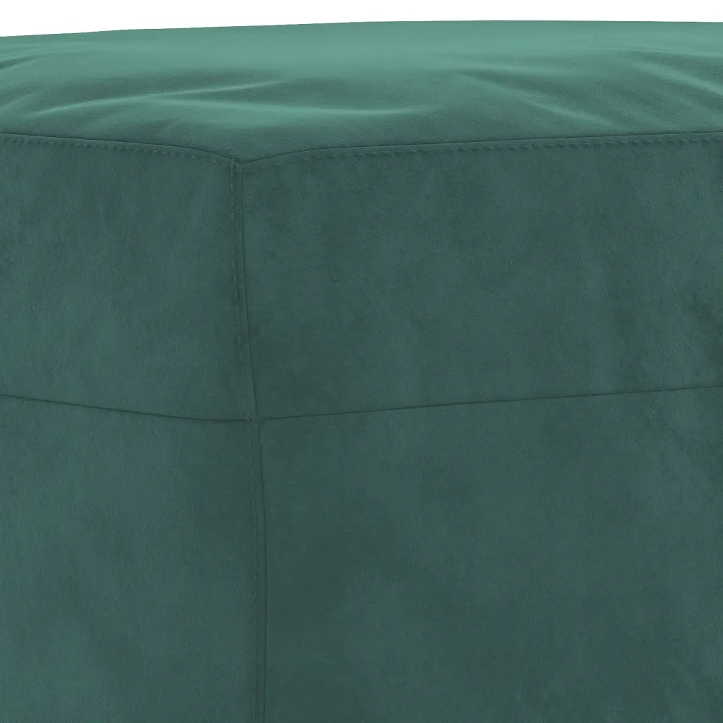 Set di Divani 4 pz con Cuscini Verde Scuro in Velluto