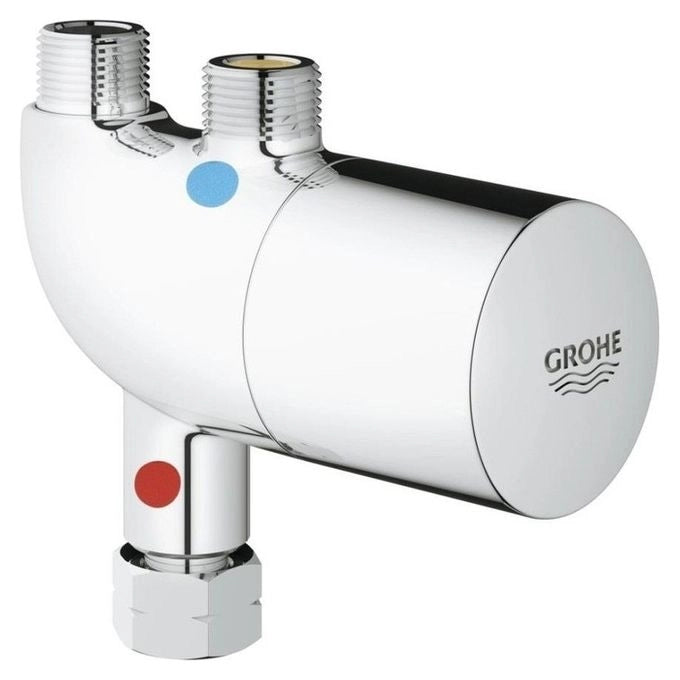 GROHE 34487000 Grohtherm Micro Dispositivo Termostatico Anti-Scottatura per Sottolavabo e Sottolavello Regolazione Temperatura 15-43 °C Tecnologia TurboStat Finitura Cromata colore Cromo