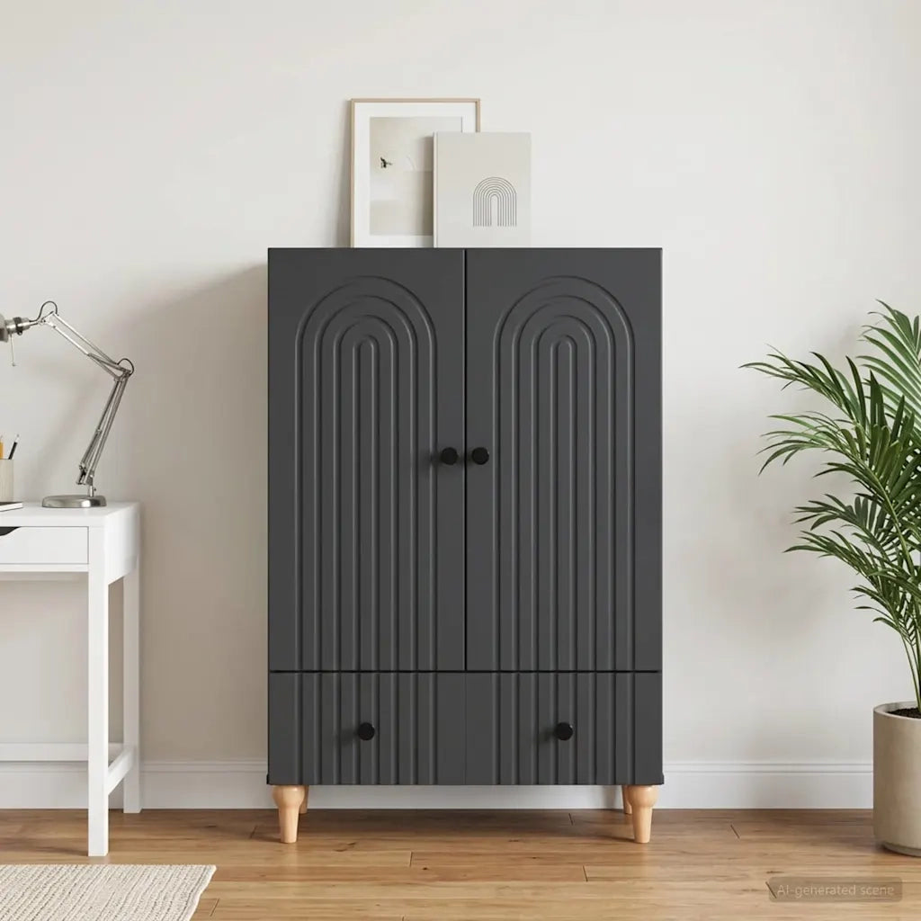 Credenza Nero 66 x 34,5 x 95 cm Legno ingegnerizzato 894206