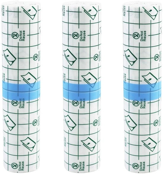 Tatuaggio Foliatura Acqua-Resistente - 3 Rotoli - 15 cm x 1 m - Banda di Copertura Transparente - Seconda Pelle - Guarigione Tatuaggio - Striscia di Copertura Tatuaggio
