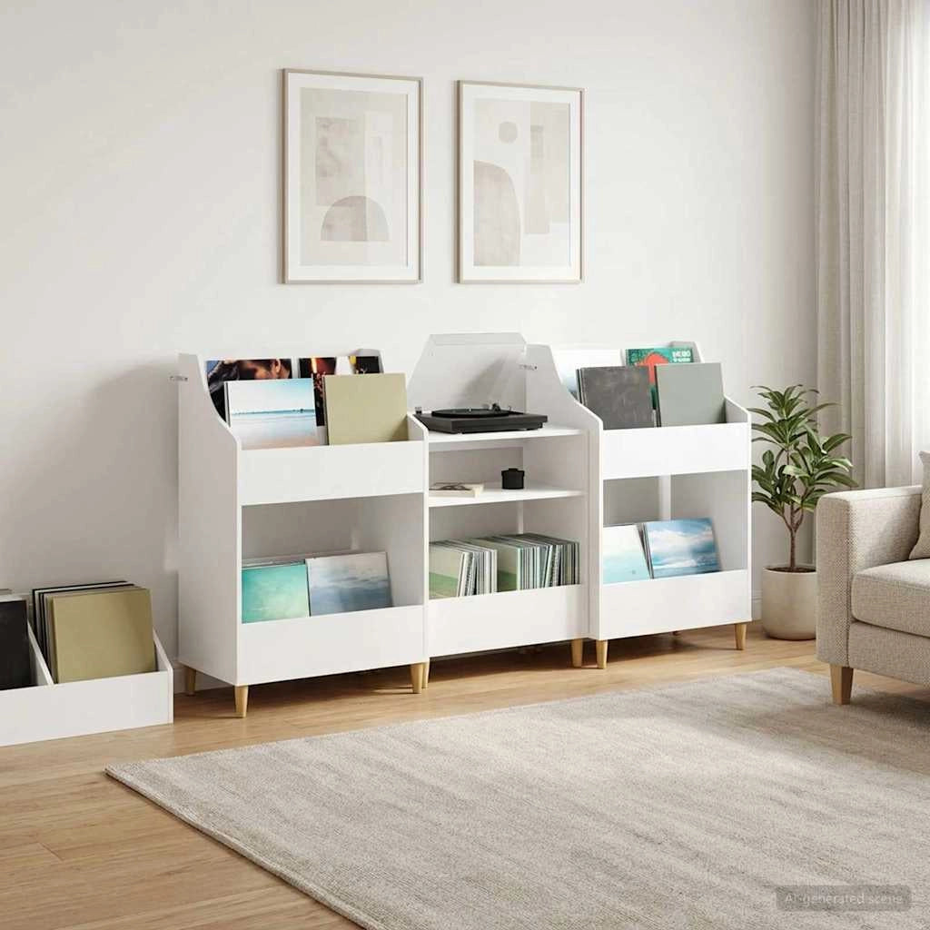 Set di Mensole per Media 3 pz Bianco 212 x 46 x 112 cm 3434651