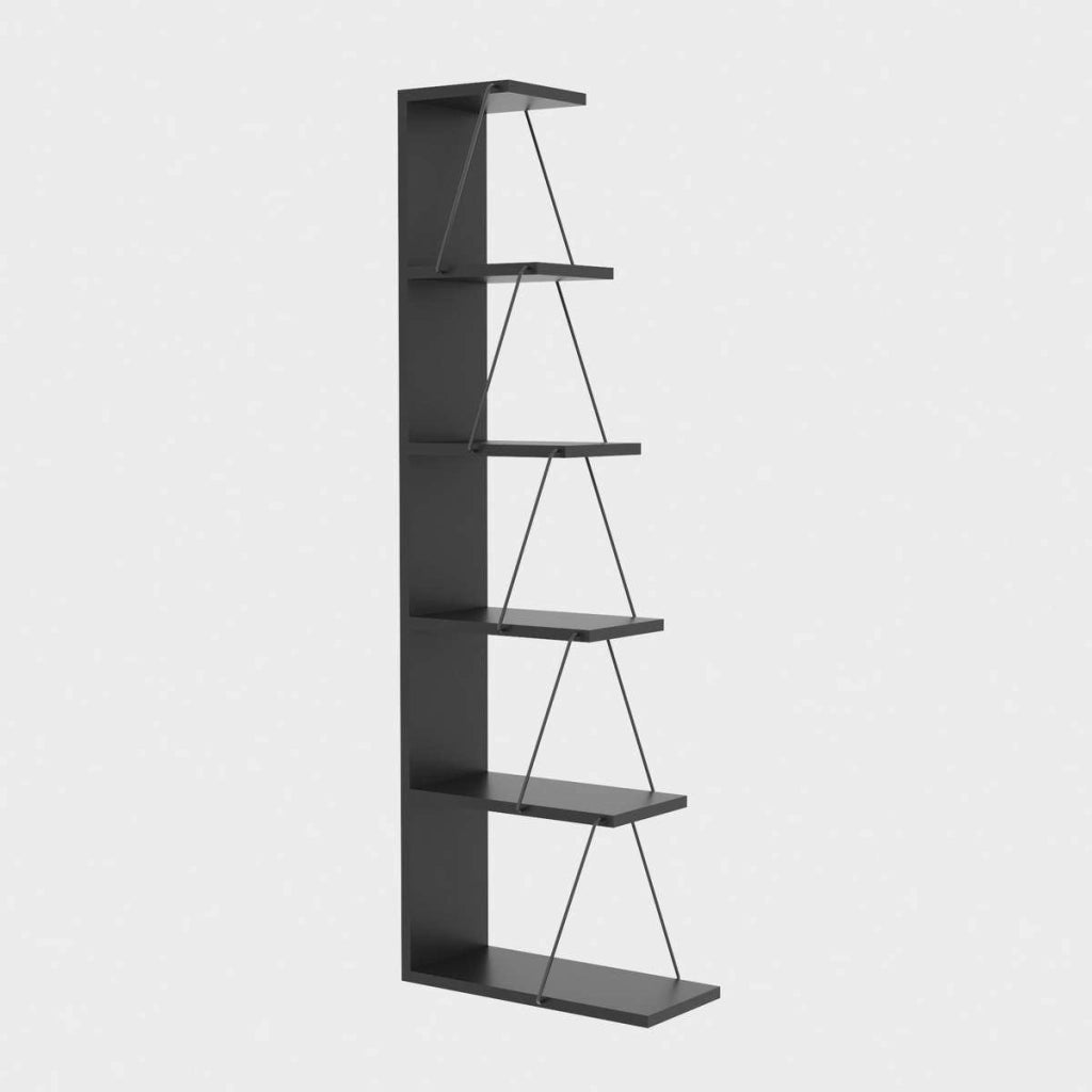 Libreria in legno "Melinos" - 50 x 22 x 150 cm - Antracite