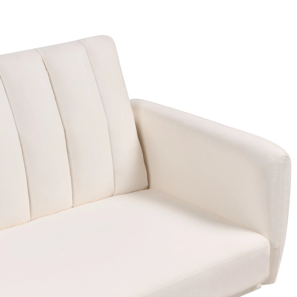 Divano letto 3 posti in tessuto beige chiaro Tappezzeria Elegante Glam Moderno Soggiorno Camera Da Letto