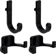 Accessori per organizzatori di garagemura | Set di 4 | Plastica | Forme J e U | Ganci per attrezzi | Accessori per organizzatori di garagemura | Compatibile con tavole da smerigliatura | Ganci per opbergen pratici per garage