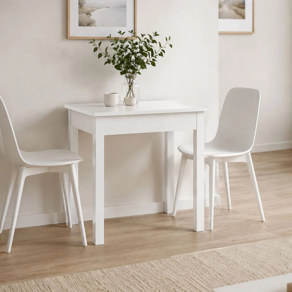 Loda, Tavolo Fisso 4 Posti, 75x55x76h cm Bianco