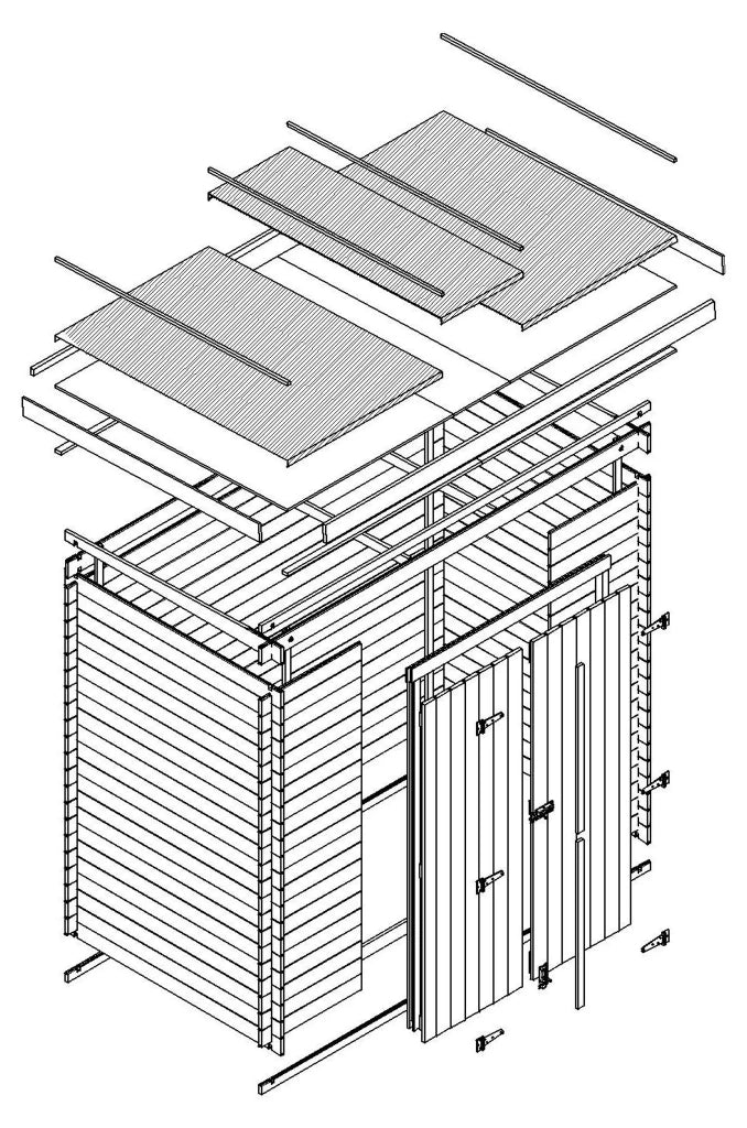 Casetta da Giardino in Legno 2,22 m² – TIMBELA M311C1
