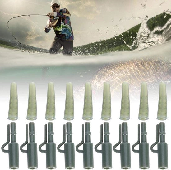 50 Set Accessori di Pesca per Pesci di Carpa con Clip in Silicone di Guida