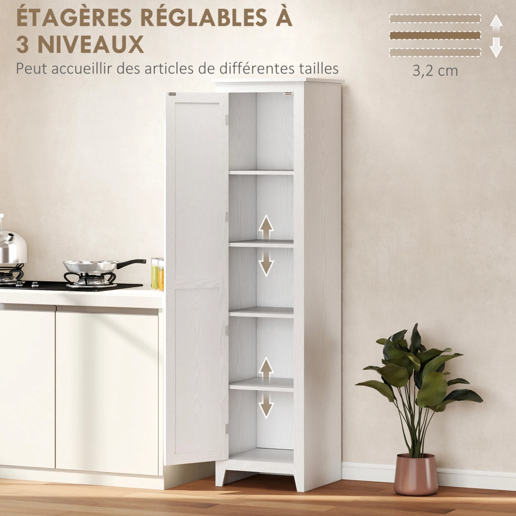 Armadio Cucina con 2 Ripiani Regolabili ¨C zephmum ¨C Bianco 170 cm