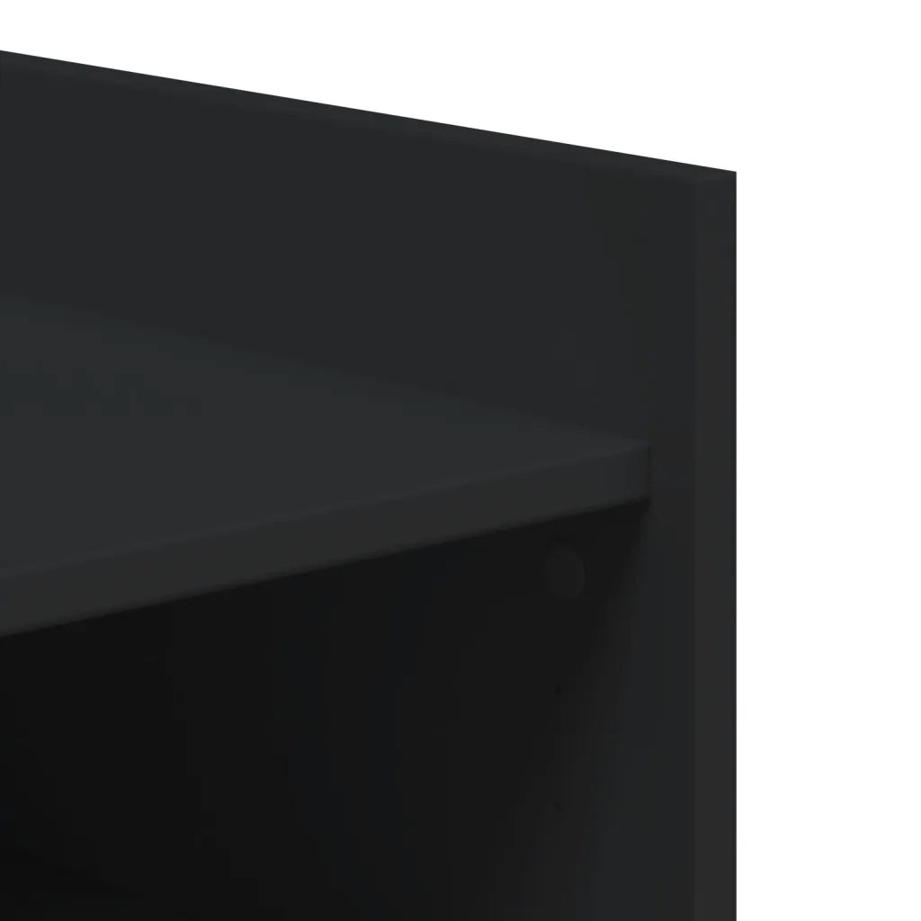 Scarpiera | Mobile per scarpe Nera 74,5x37,5x100 cm in Legno Multistrato