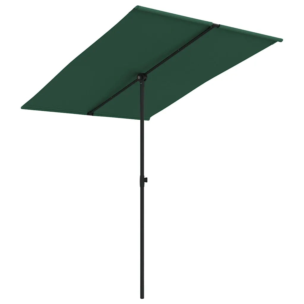 Ombrellone da Giardino-Ombrello da Balcone con Palo in Alluminio 2x1,5 m Verde