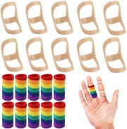 Kit di sostegno per dita - 20 pezzi - Supporto per dita - Placca per dita ovale - Mofe morbidi - 10 misure - Adatto per dita ferite