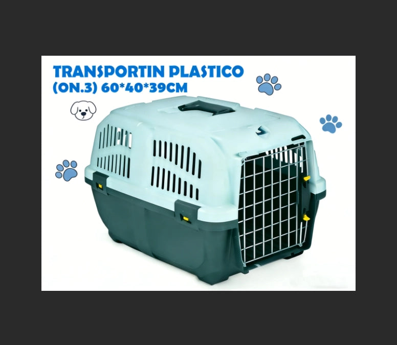 Trasportino per animali con ventilazione e griglia metallica ¨C zephmum ¨C 48x32x35 cm