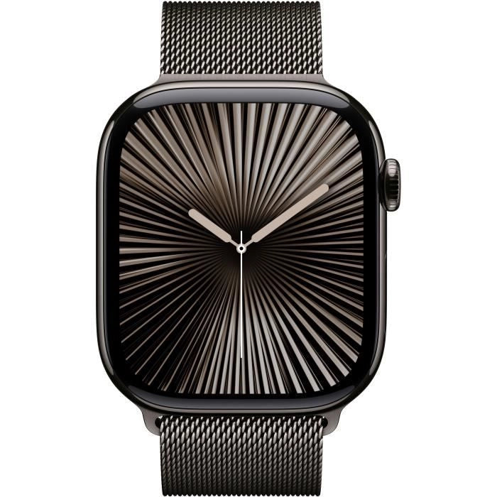 Apple Watch Series 10 GPS + Cellular - 46 mm - Cassa in titanio ardesia - Cinturino con loop milanese ardesia - S/M