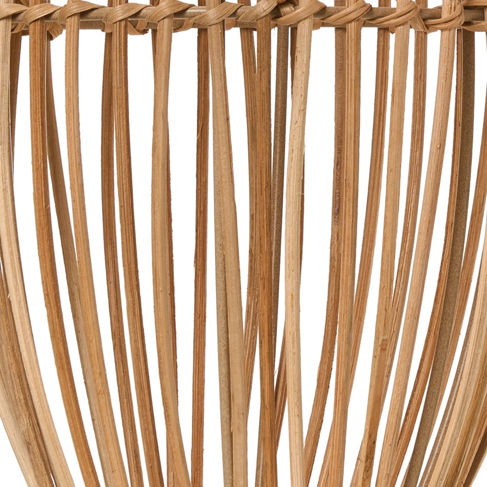 Lampada a sospensione con paralume in rattan naturale e struttura in ferro Illuminazione in stile boho