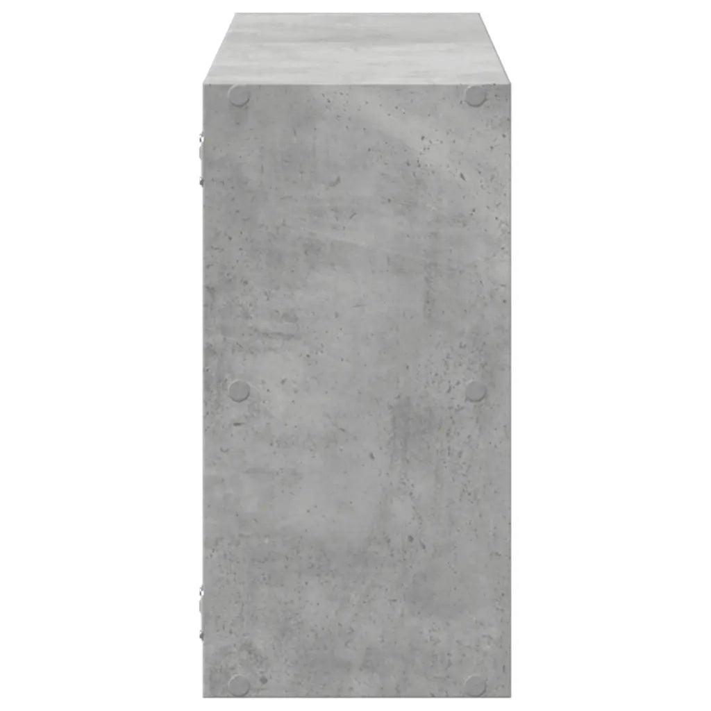 vidaXL Scaffale a Muro Grigio Cemento 100x25x50 cm Legno Multistrato
