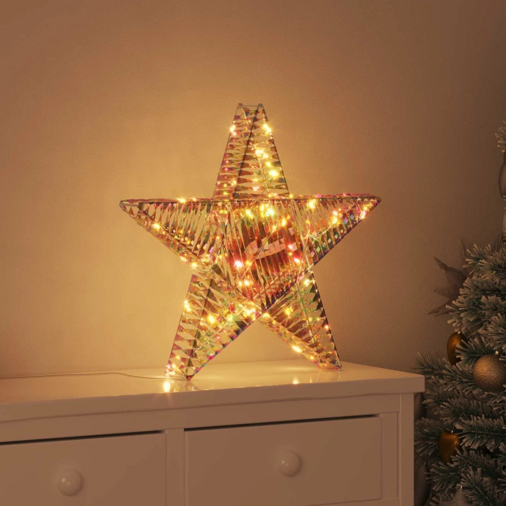 Stella 3D con 50 LED Bianco caldo 55 x 52.5 x 9 cm PET 42019102