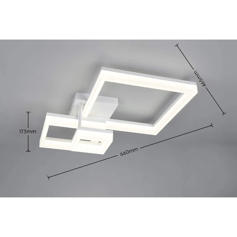 Camino Plafoniera LED Triplo Quadrato GD Trio
