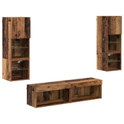 Unit¨¤ TV da Parete 6 pz | Armadietto TV | Mobile Porta TV Legno vecchio Legno multistrato