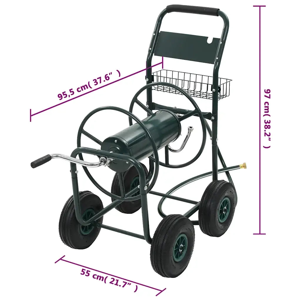 Carrello Avvolgitubi da Giardino Connettori 1/2" 75 m Acciaio CFW2988801