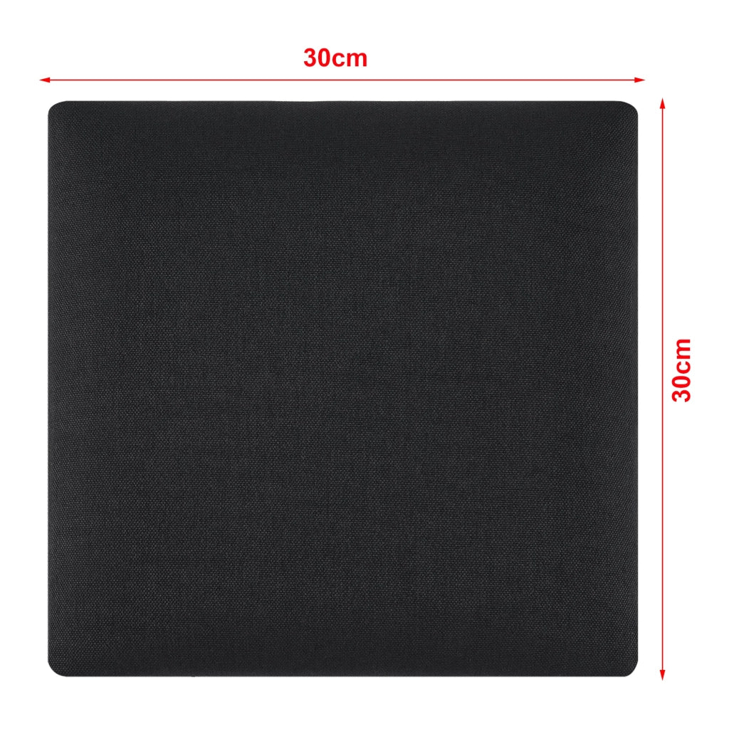 Set di 4 cuscini da parete in tessuto 30 x 30 cm nero 03_0010644