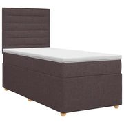 Letto box spring con materasso Marrone Scuro 100 x 200 cm 3453812