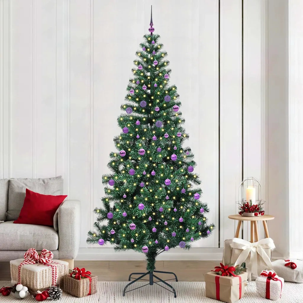 Albero di Natale artificiale con luci integrate Verde 240 cm 3396794