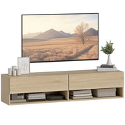 Mobile TV Sospeso ¨C zephmum ¨C Legno Naturale 140x32x31 cm